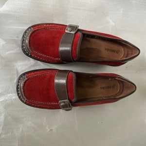 St. John's Bay Red and Brown Platform Shoes
